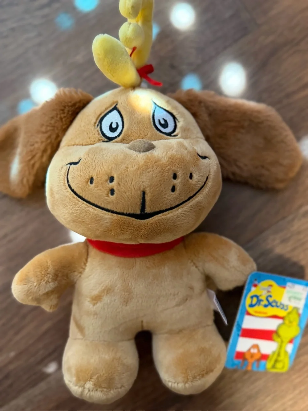 Max from Dr. Seuss Plush Tag Featuring Grinch and Brown Dog Artwork